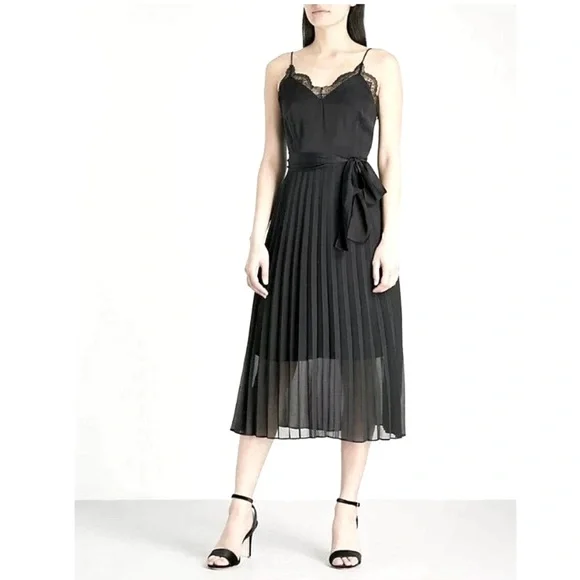 sandro black pleated dress SANDRO Pleated Mini Dress | Black